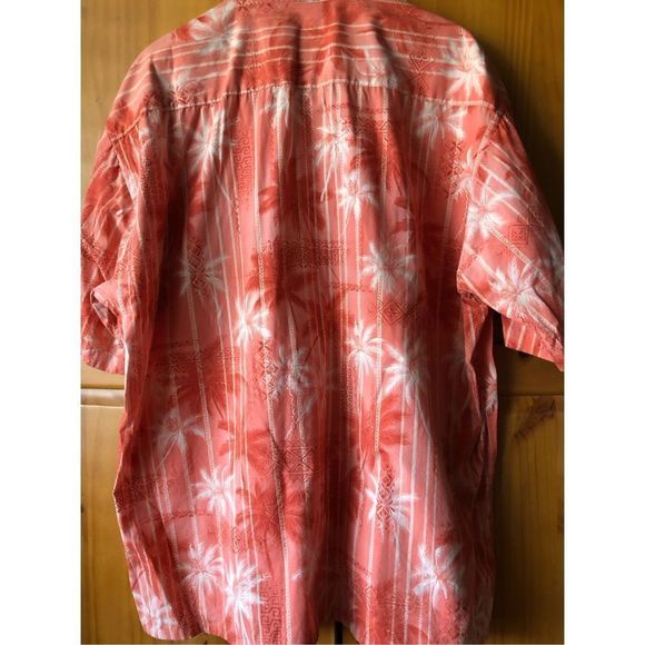 Campia Moda Button-Up Mens palms  Hawaiian Camp Shirt Coconut Button Size XXL - Picture 5 of 12